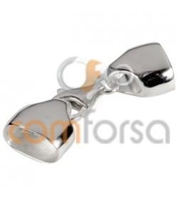 Sterling silver 925 lobster clasp with oval caps 10 x 5mm
