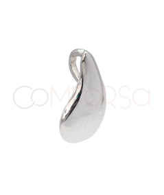 Sterling silver 925 mini drop shaped pendant 8.5 x 14mm