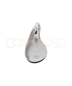 Sterling silver 925 mini drop shaped pendant 8.5 x 14mm