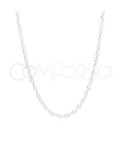 Sterling silver 925 Twisted Rope chain 40cm