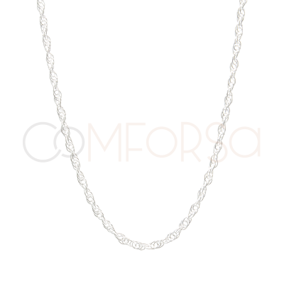 Sterling silver 925 Twisted Rope chain 45cm
