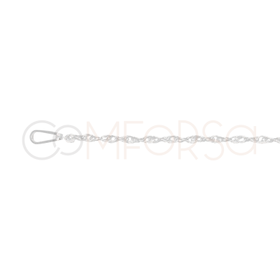 Sterling silver 925 Twisted Rope chain 45cm