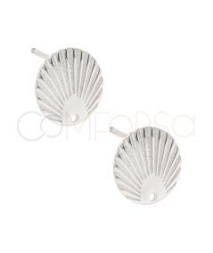 Sterling silver 925 wavy earrings 12.5mm