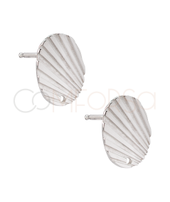 Sterling silver 925 oval earrings 18 x 14mm