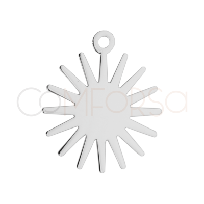 Sterling silver 925 sun shaped pendant 25mm