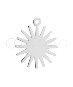 Sterling silver 925 sun shaped pendant 25mm