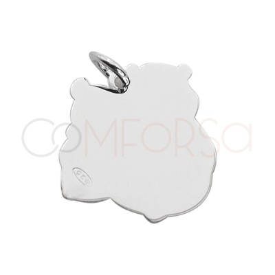 Sterling silver 925 hugging bears pendant 12 x 18mm