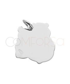 Sterling silver 925 hugging bears pendant 12 x 18mm