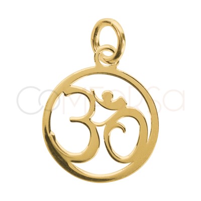 Gold-plated sterling silver 925 Ohm pendant 12mm