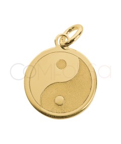 Gold-plated sterling silver 925 Ying Yang pendant 12mm