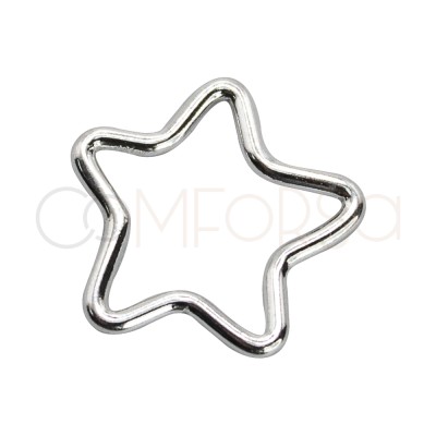 Sterling silver 925 star jumpring connector 11mm