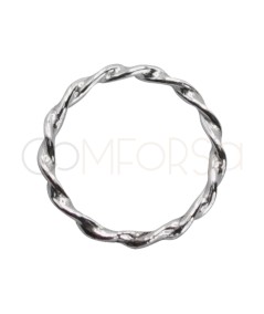 Sterling silver 925 circular curly jumpring connector 10mm