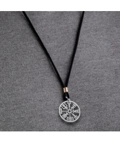 Sterling silver 925 Vegvisir compass pendant 20mm