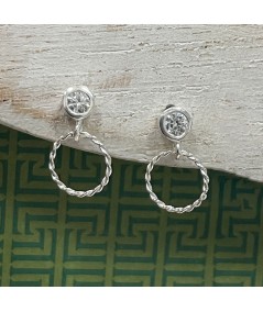 Sterling silver 925 circular curly jumpring connector 10mm