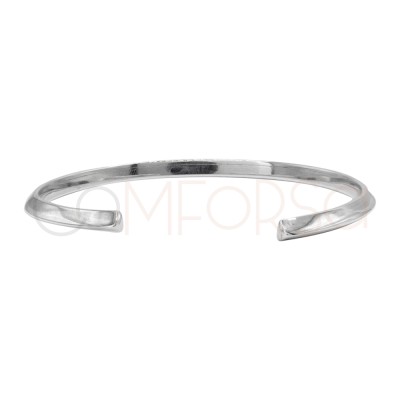 Sterling silver 925 stoned flat bracelet 65mm