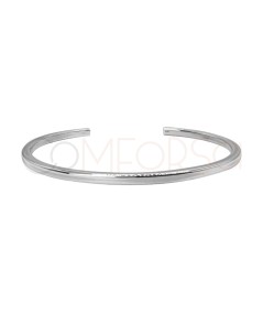 Sterling silver 925 square thread bracelet 70mm