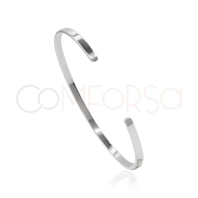 Sterling silver 925 flat bracelet 60mm