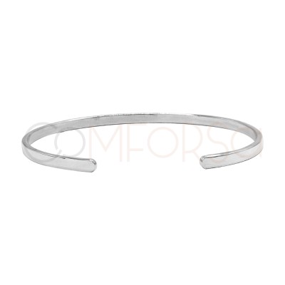 Engraving + Sterling silver 925 flat bracelet 60mm