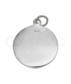 Sterling silver 925 “Virgen del Rocío” round pendant 18mm