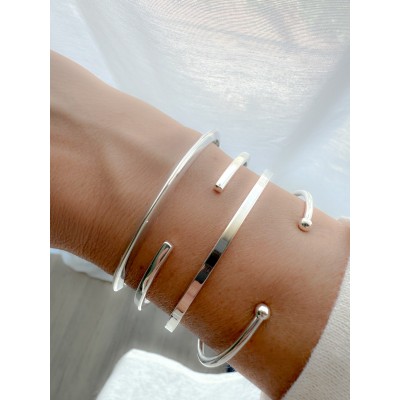 Sterling silver 925 square thread bracelet 70mm