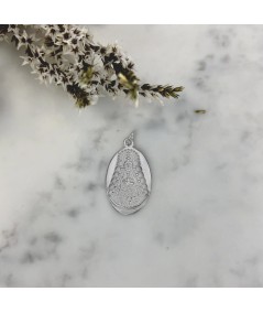 Sterling silver 925 “Virgen del Rocío” oval pendant 13 x 20mm