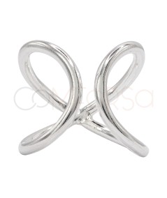 Sterling silver 925 X ring 2mm