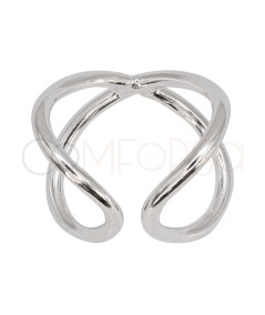 Sterling silver 925 X ring 2mm