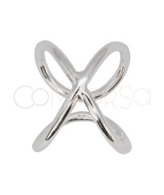 Sterling silver 925 X ring 2mm