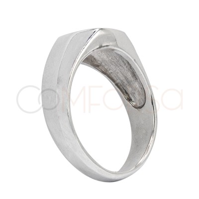 Engraving + Sterling silver 925 signet ring 7mm