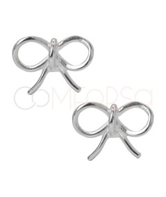 Sterling silver 925 bow shaped earrings 10 x 10mm