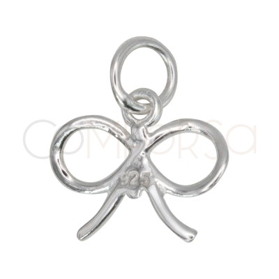 Sterling silver 925 bow pendant with jump ring 10 x 10mm