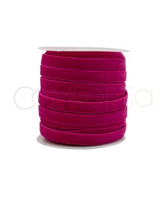 Intense pink velvet elastic band 10mm