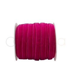 Intense pink velvet elastic band 10mm