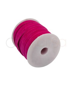 Intense pink velvet elastic band 10mm