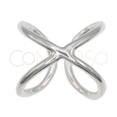 Sterling silver 925 X ring 2mm