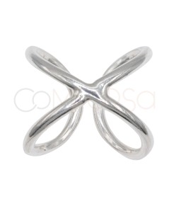 Sterling silver 925 X ring 2mm