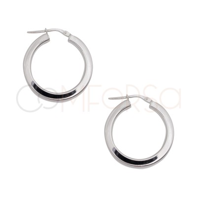 Sterling silver 925 hoop earrings 26 mm