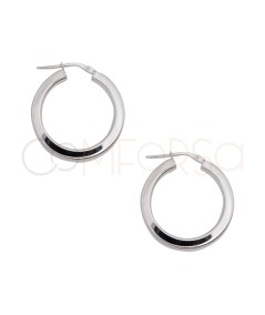 Sterling silver 925 hoop earrings 26 mm