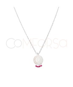 Sterling Silver 925 Pink Arabius Necklace