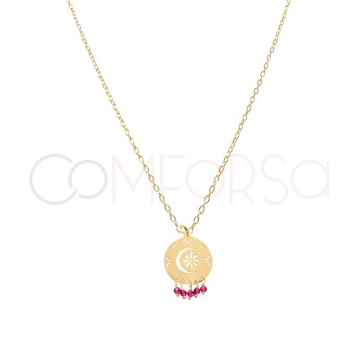 Gold-plated Sterling Silver 925 Pink Arabius Necklace