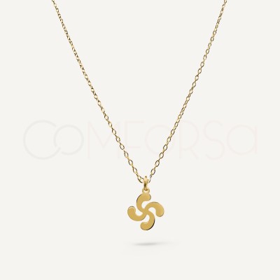 Gold-plated Sterling Silver 925 Lauburu Necklace