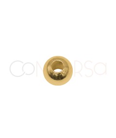 Gold-plated Sterling Silver 925 Smooth Ball 3 mm