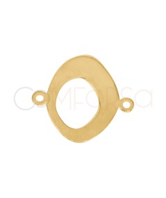 Gold-plated Sterling Silver 925 Smooth Irregular Oval Connector 16 x 14.3?mm