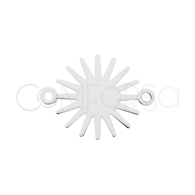 Gold-plated Sterling Silver Sun-shaped Connector 12 mm