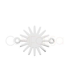 Gold-plated Sterling Silver Sun-shaped Connector 12 mm