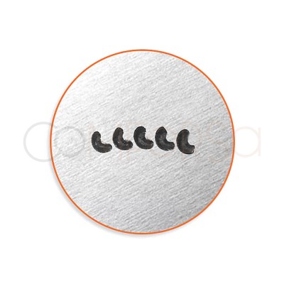 Curved Line Border Design Metal Stamp 6 mm