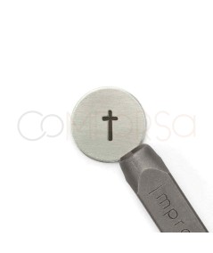 Cross Design Metal Stamp 6 mm