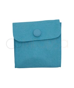 Aqua Green Velvet Pouch for Jewellery Storage