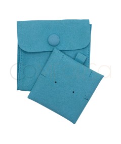 Aqua Green Velvet Pouch for Jewellery Storage