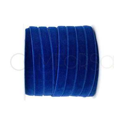 Dark Blue Velvet Elastic Band 10 mm